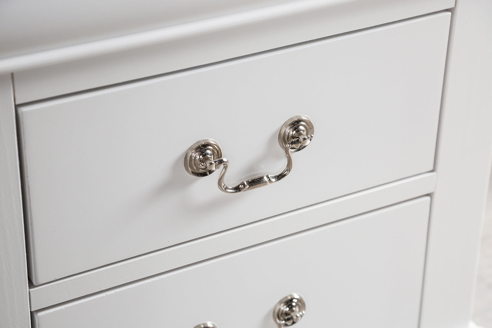 Louis Philippe White Nightstand