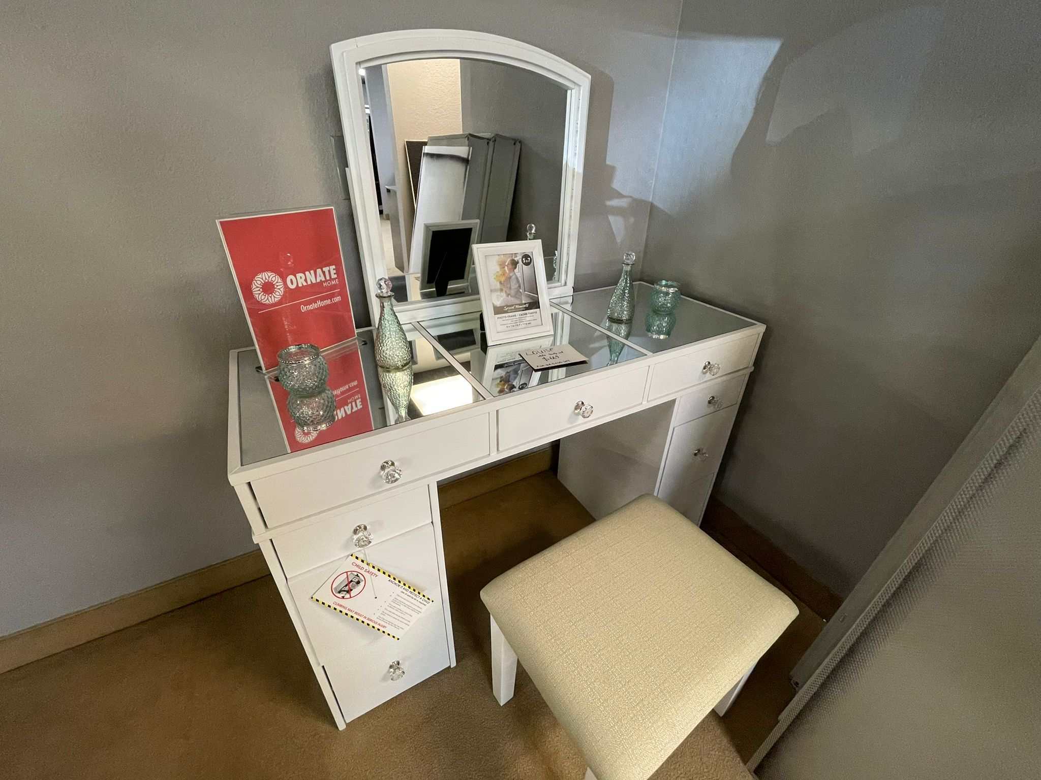 Louise White Vanity Set