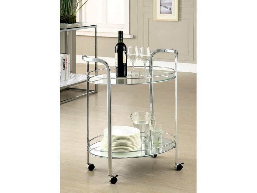 Loule Chrome Serving Cart
