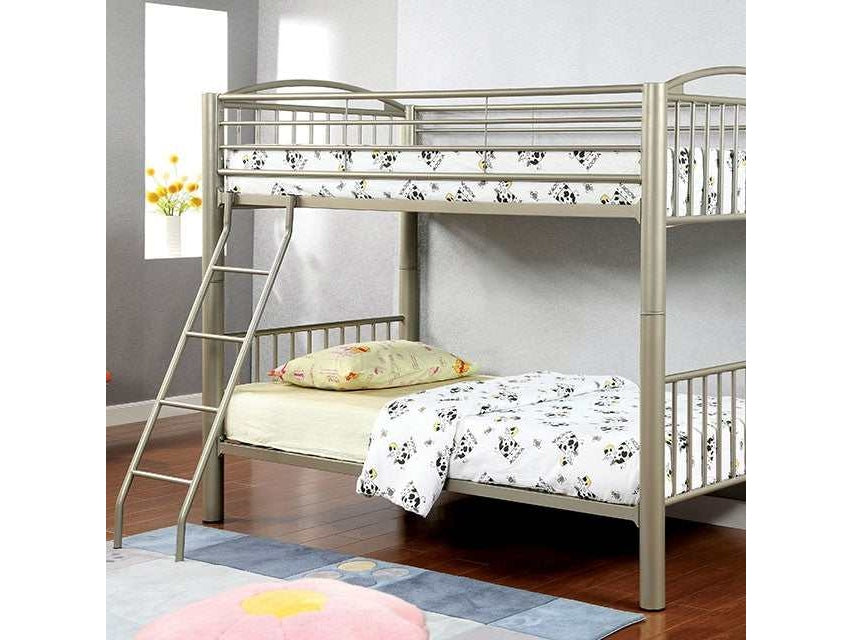 Lovia Metallic Gold Twin/Twin Bunk Bed