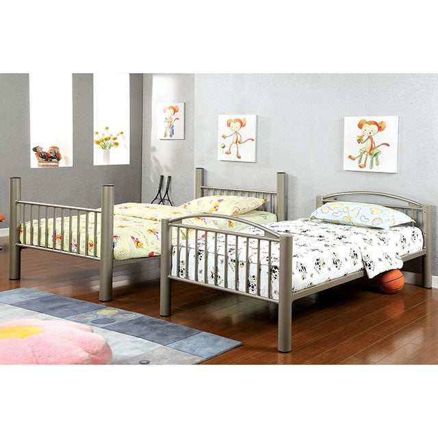 Lovia Metallic Gold Twin/Twin Bunk Bed