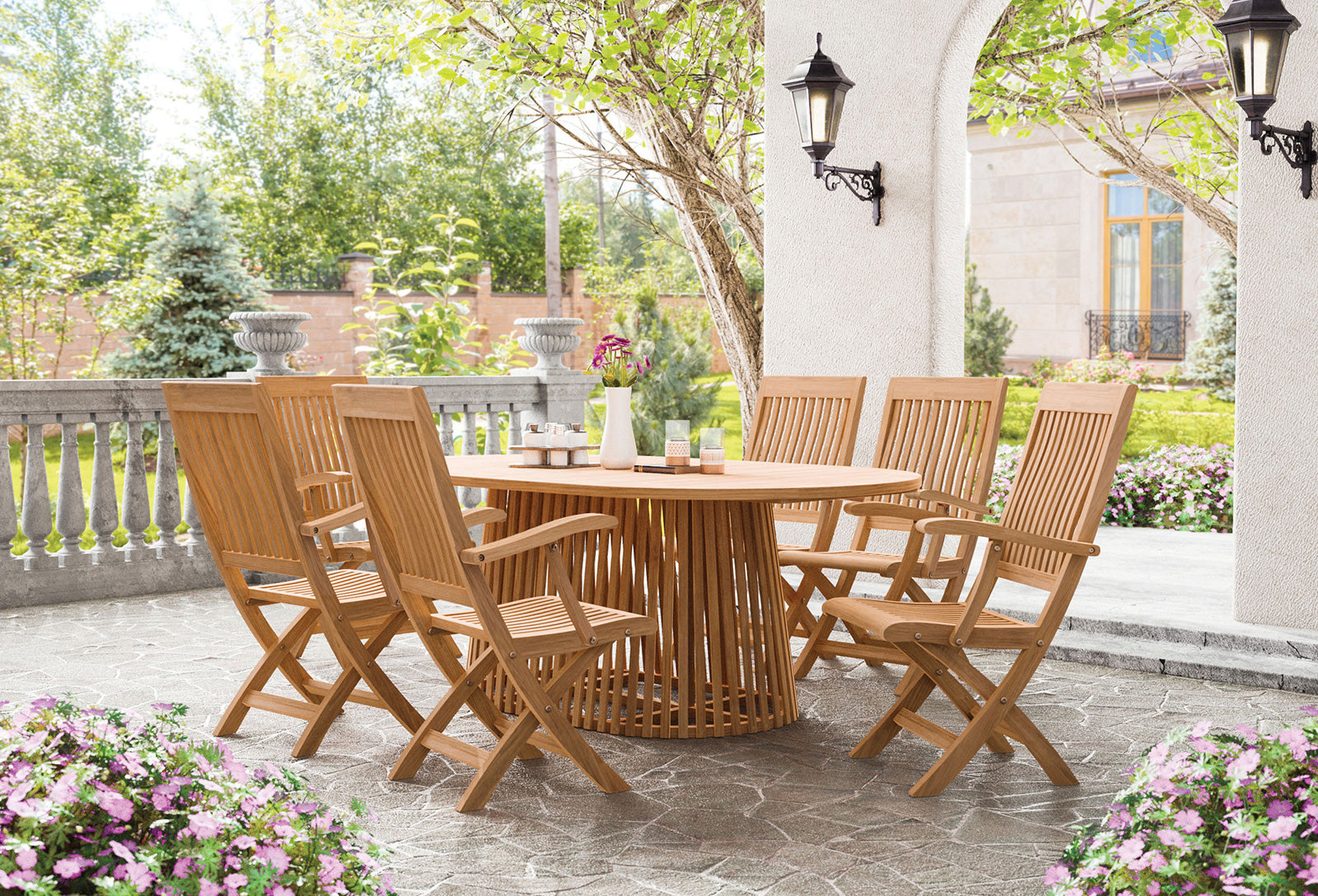 Lovina Natural Oval Outdoor Dining Table