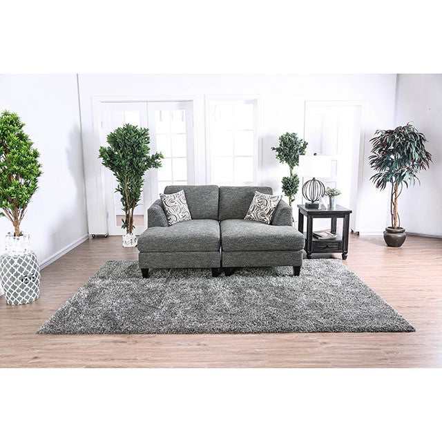 Lowry Gray Sectional & Ottoman