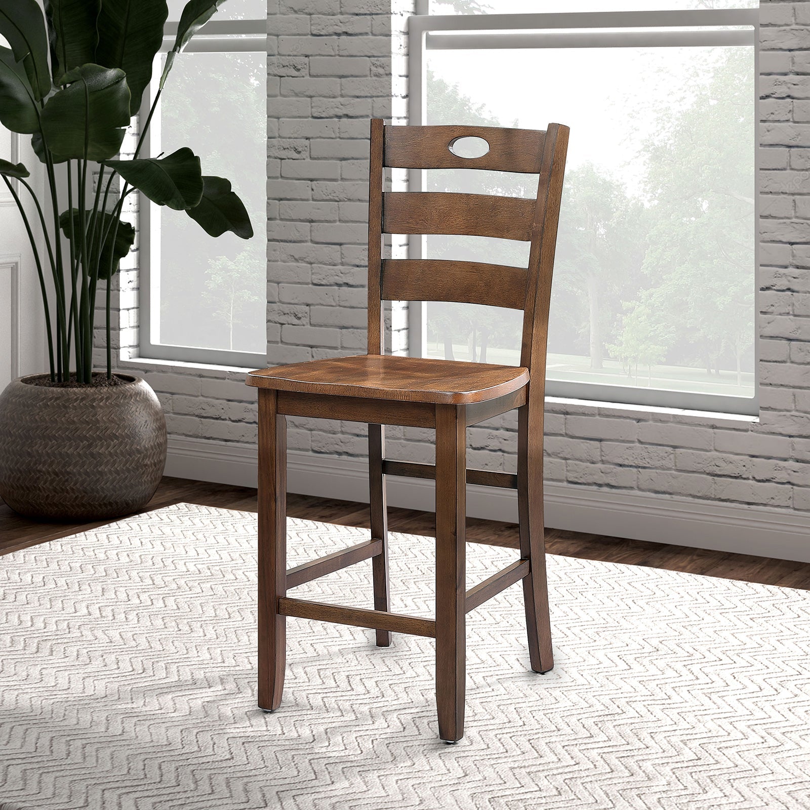 Lubbock Walnut 5 Pc. Counter Height Set