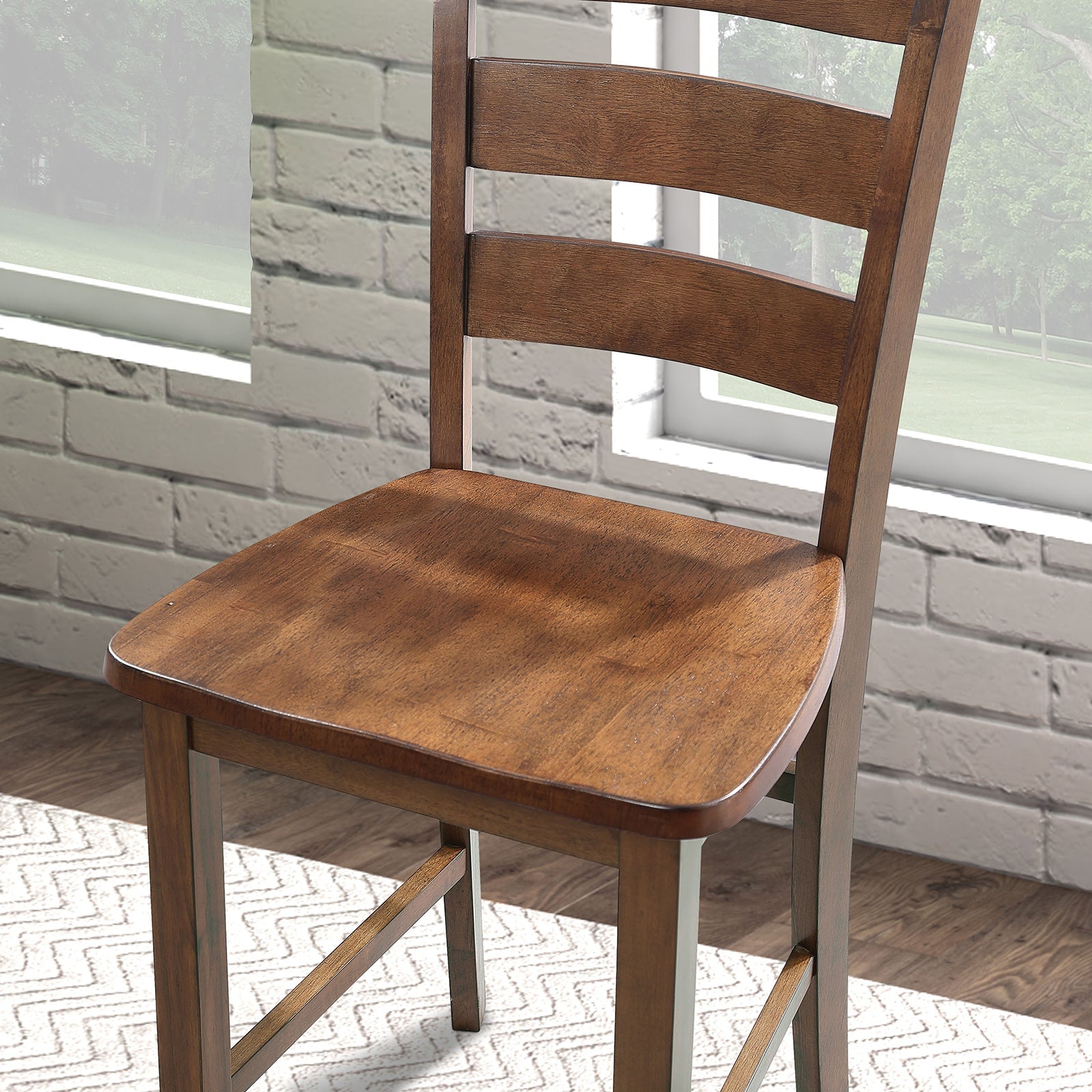 Lubbock Walnut 5 Pc. Counter Height Set