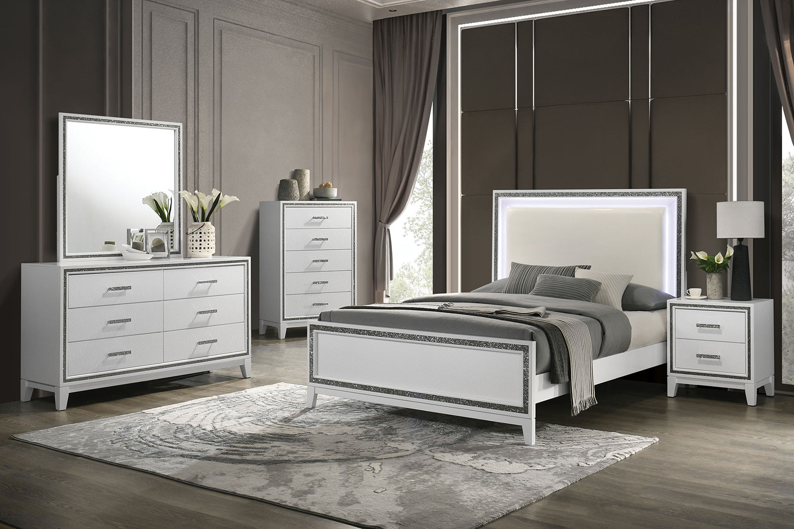 Lucida White Nightstand