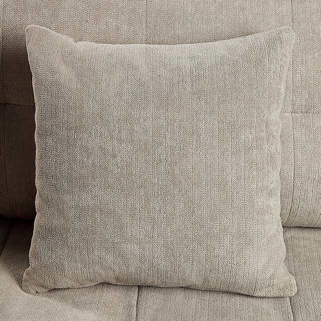 Lynda Light Gray Loveseat w/ Pillows