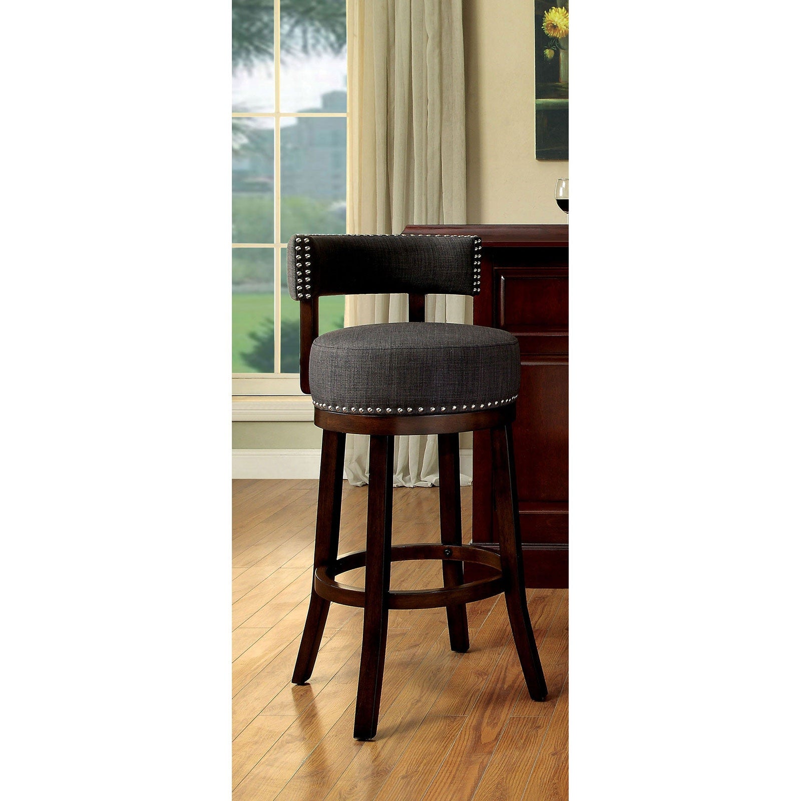 Lynsey Dark Oak/Gray 29" Bar Stool