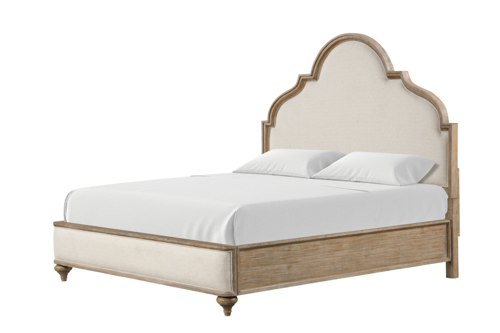 Lyris  Rustic Oak Queen 4 Piece Bedroom Set