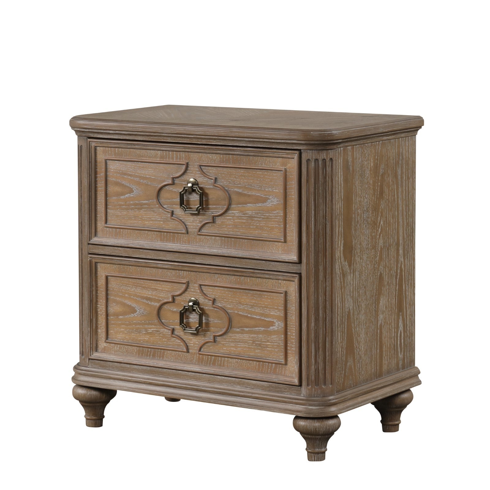 Lyris  Rustic Oak Queen 5 Piece Bedroom Set w/2 Nightstands