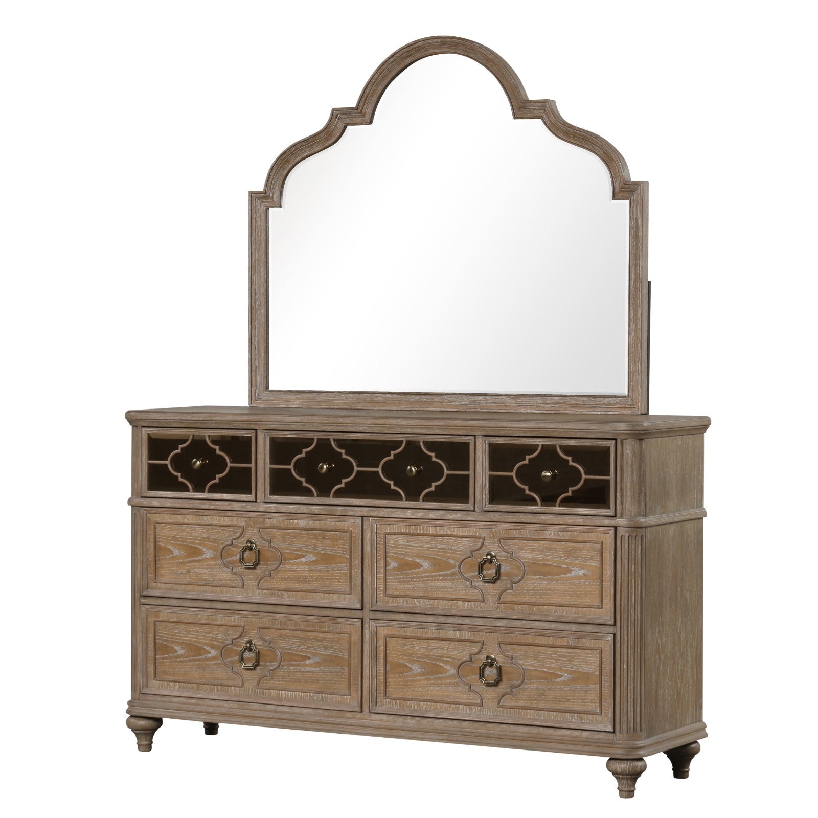 Lyris  Rustic Oak Queen 5 Piece Bedroom Set w/Chest