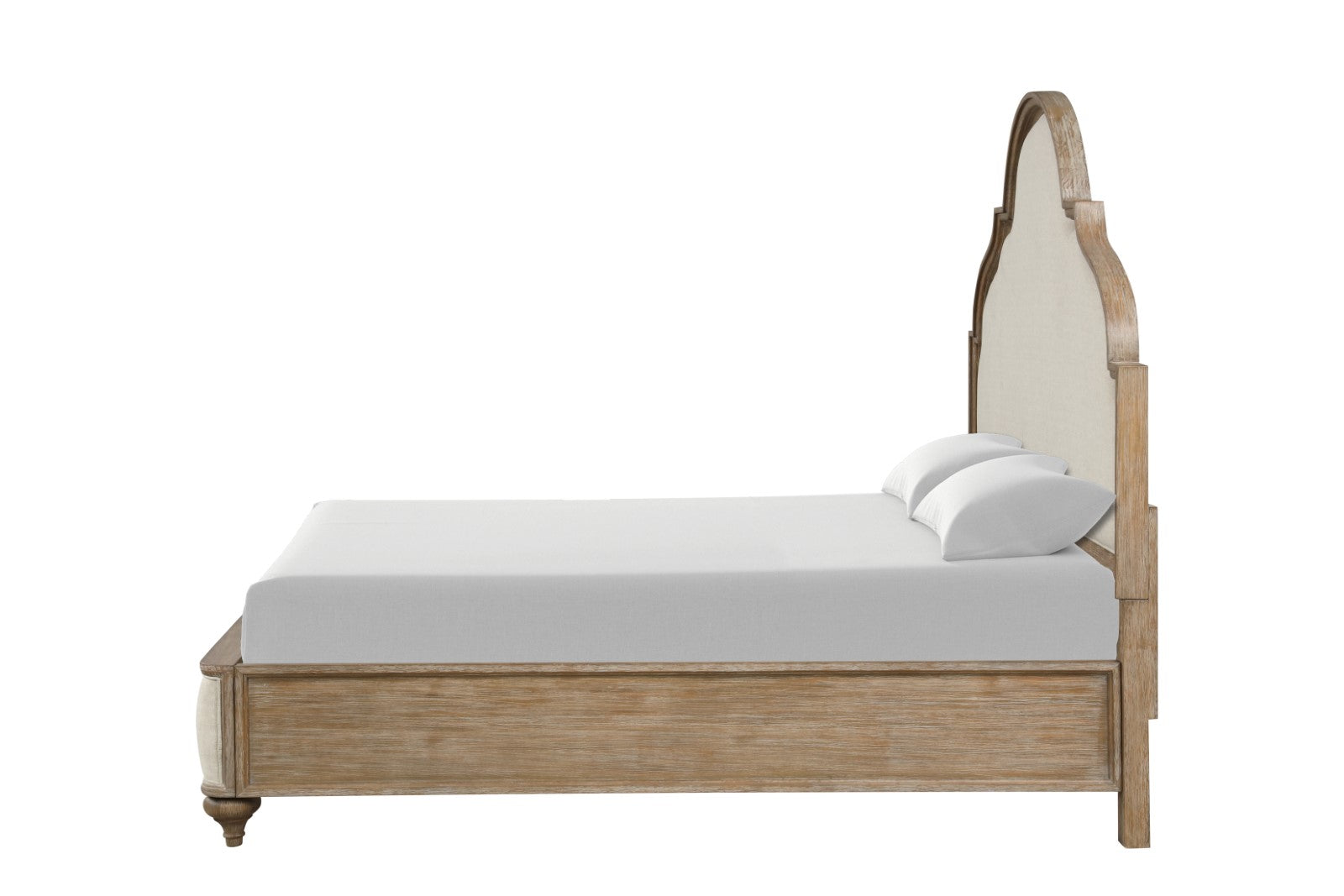Lyris  Rustic Oak Queen Bed