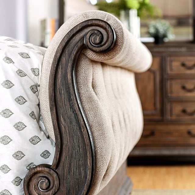 Lysandra Rustic Natural Tone/Beige Eastern King Bed
