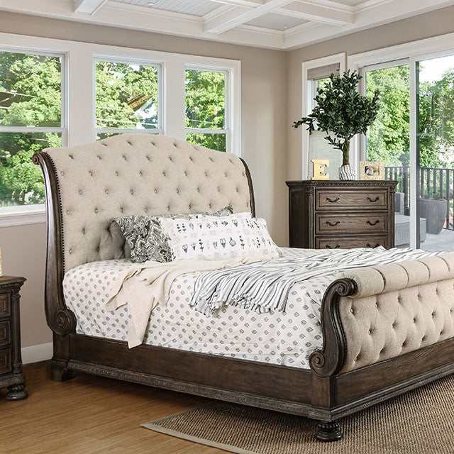 Lysandra Rustic Natural Tone/Beige Eastern King Bed