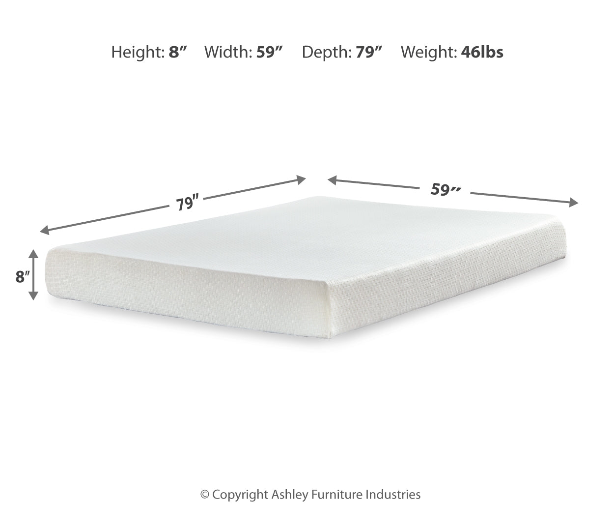 Chime 8 Inch Memory Foam Mattress with Adjustable Base