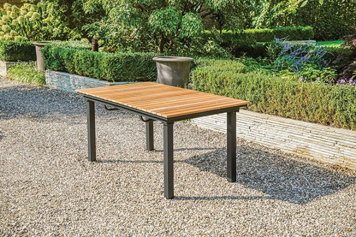 Mackay Beige/Natural Teak 5 Piece Patio Dining Set