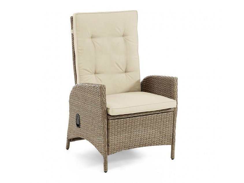 Mackay Beige/Natural Teak Outdoor Reclining Chair (Set of 2)