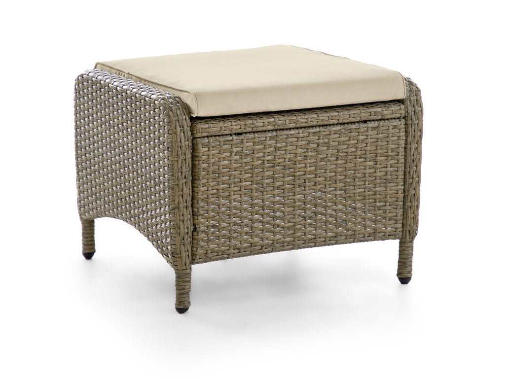 Mackay Brown & Beige Patio Ottoman (Set of 2)