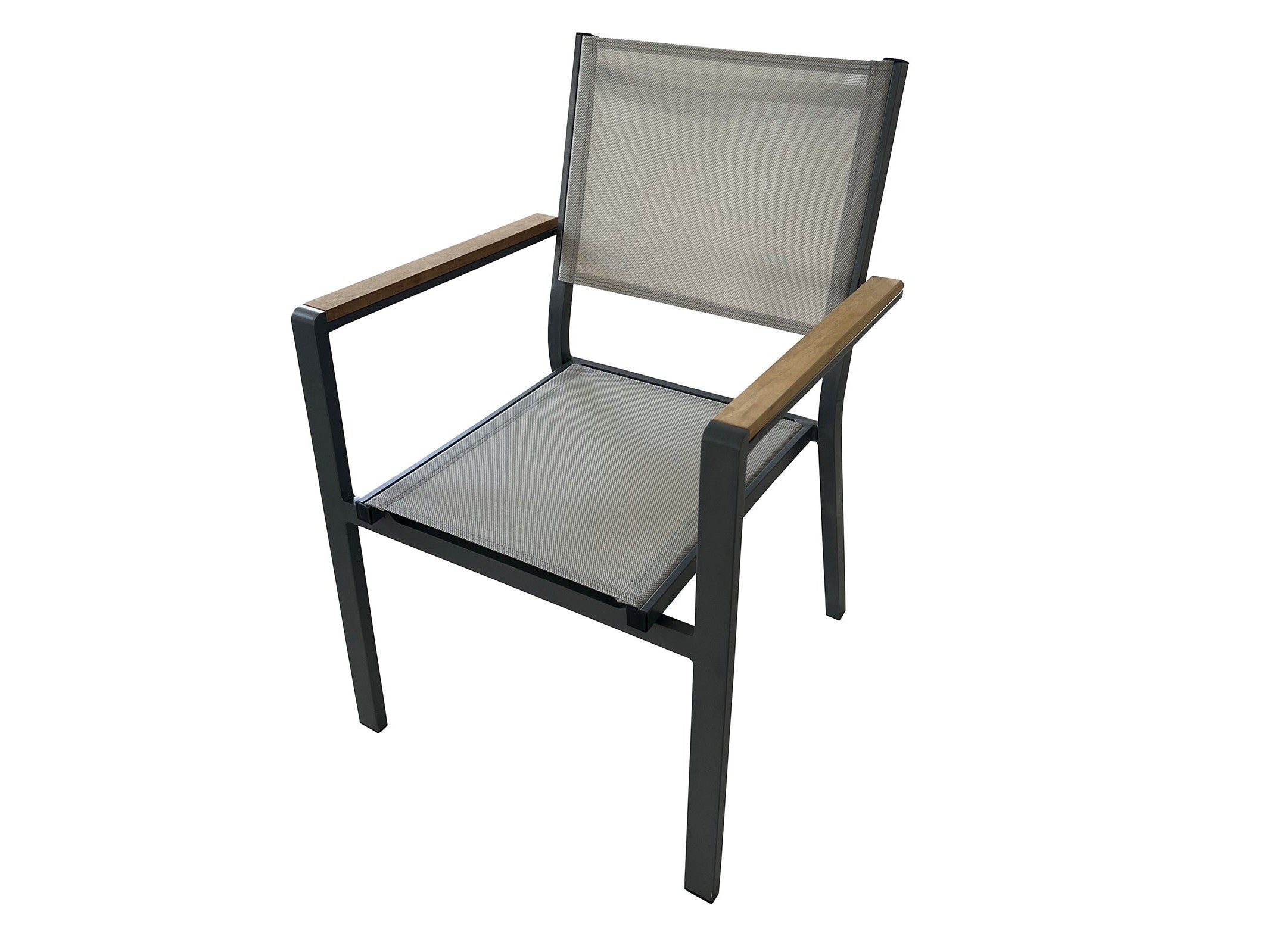 Mackay Gun Metal/Natural Teak Chair