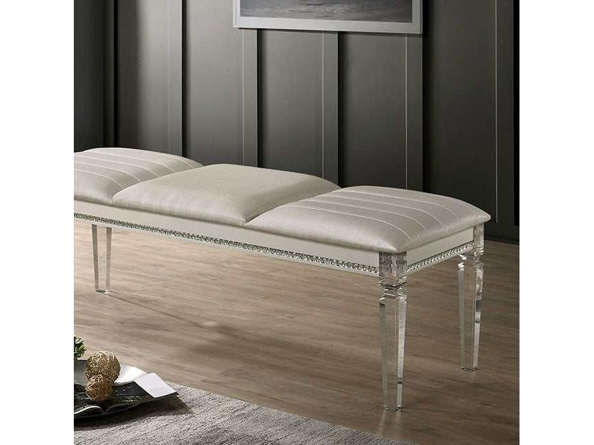 Maddie Pearl White Bench