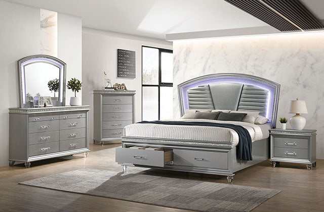 Maddie Silver California King Bed