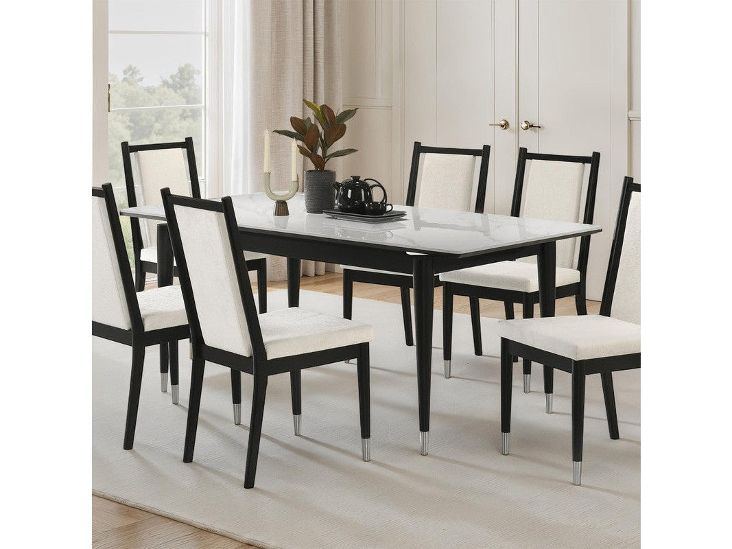 Maidstone Black/White Dining Table