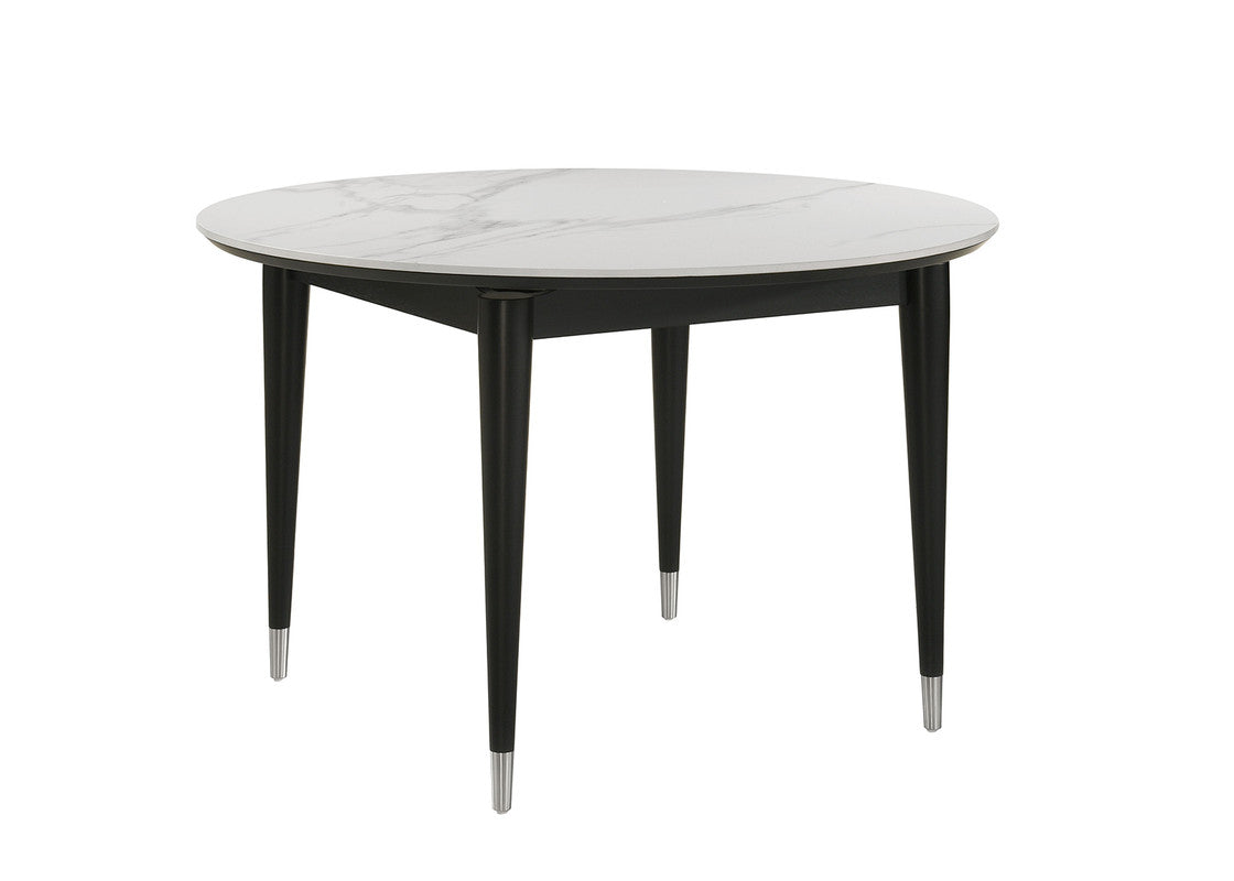 Maidstone Black/White Round Dining Table