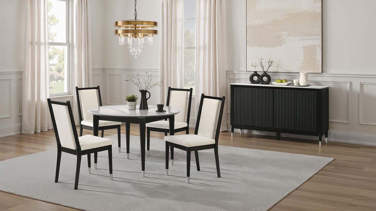 Maidstone Black/White Side Chair (Set of 2)