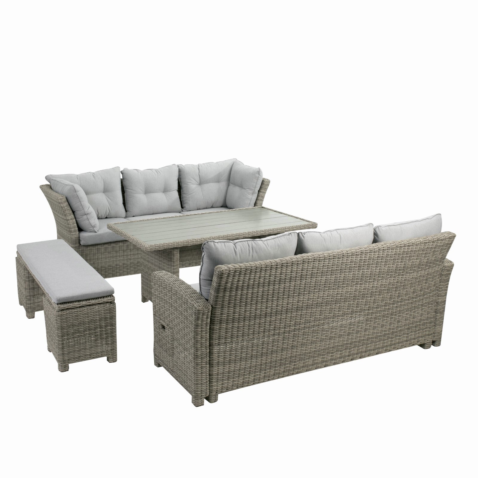 Malia Gray 6 Piece Patio Dining Set