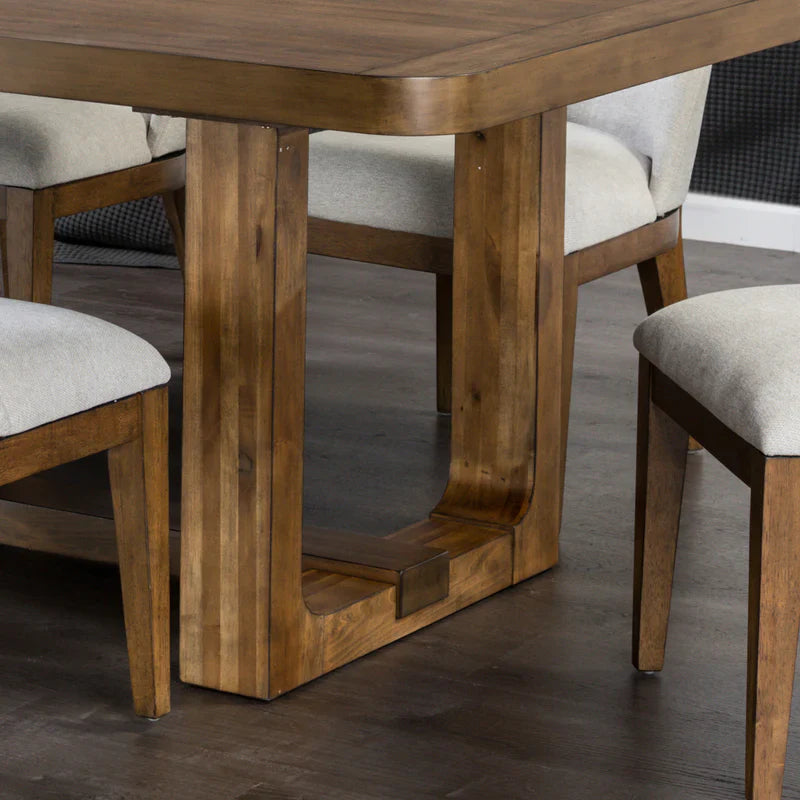 Mandal Chestnut/Gray 9 Piece Dining Set