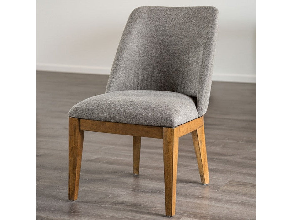 Mandal Chestnut/Gray Side Chair (Set of 2)