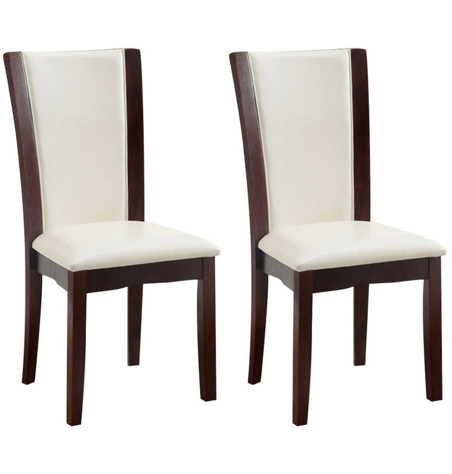 Manhattan Dark Cherry/White 7 Piece Dining Set