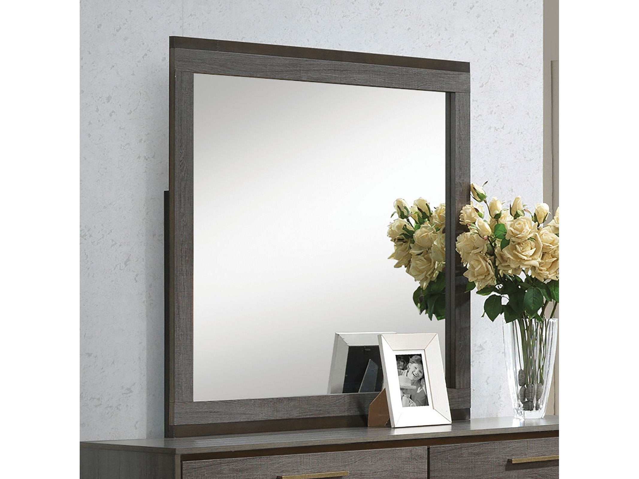 Manvel Two-Tone Antique Gray Mirror