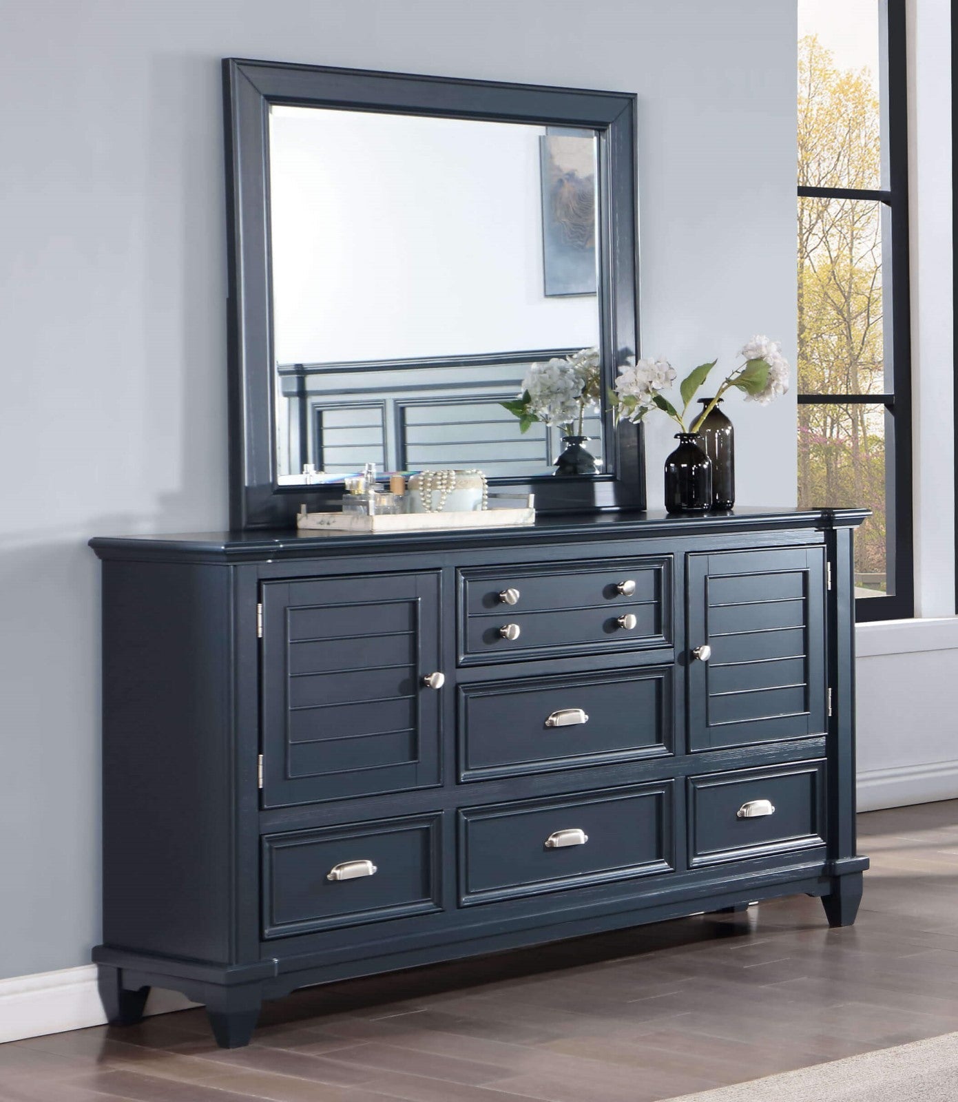 Manzanillo Slate Blue 4 Pc. Queen Bedroom Set