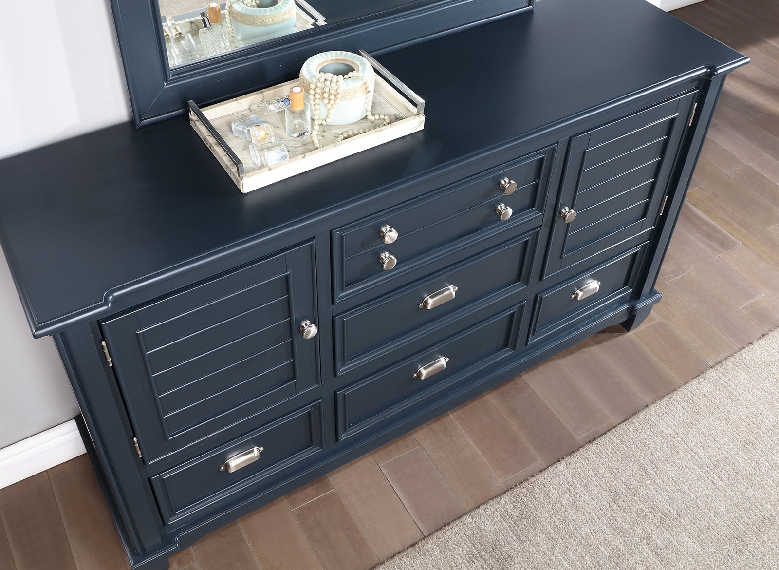 Manzanillo Slate Blue 4 Pc. Queen Bedroom Set
