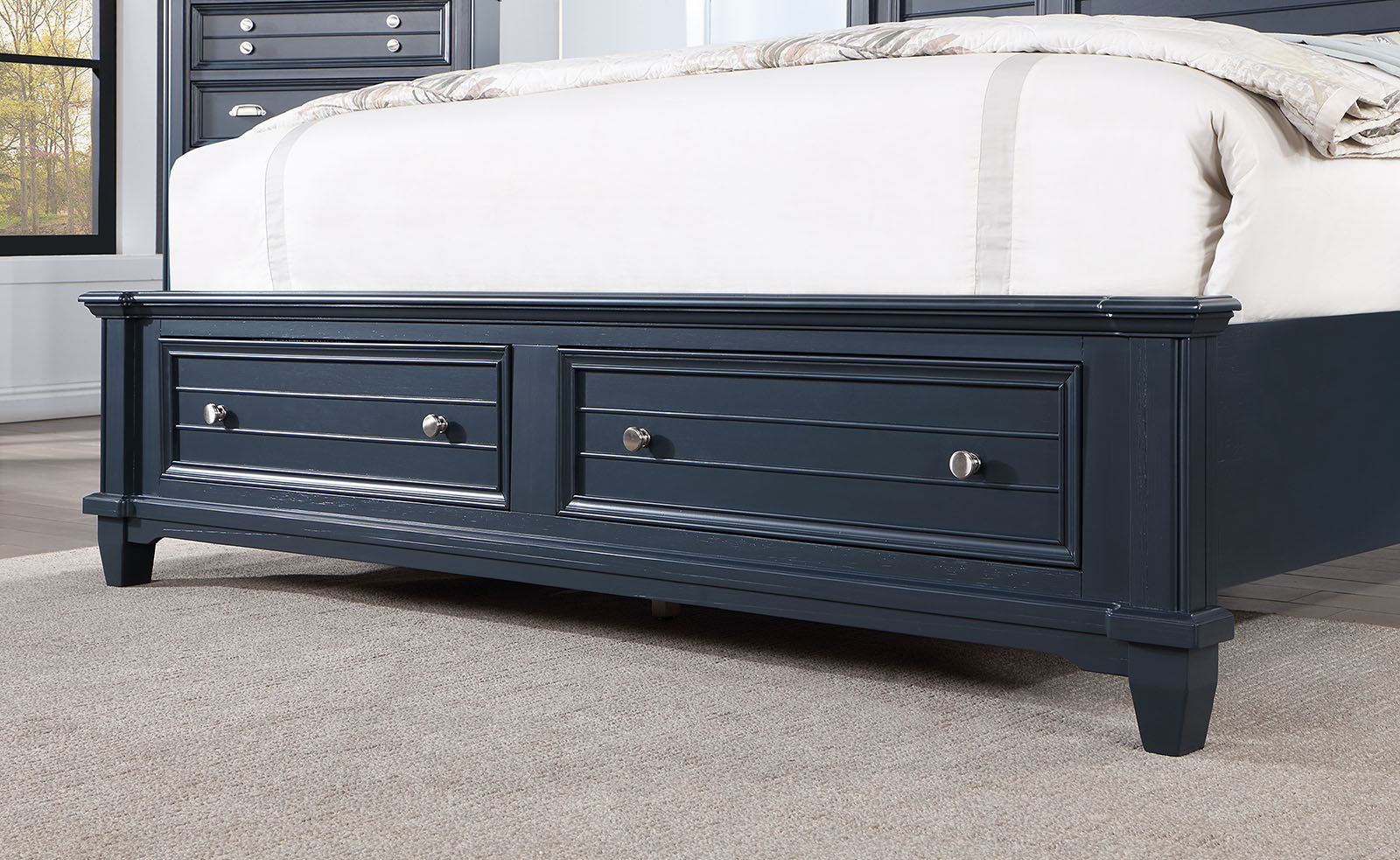 Manzanillo Slate Blue 5 Pc. Queen Bedroom Set w/ 2NS
