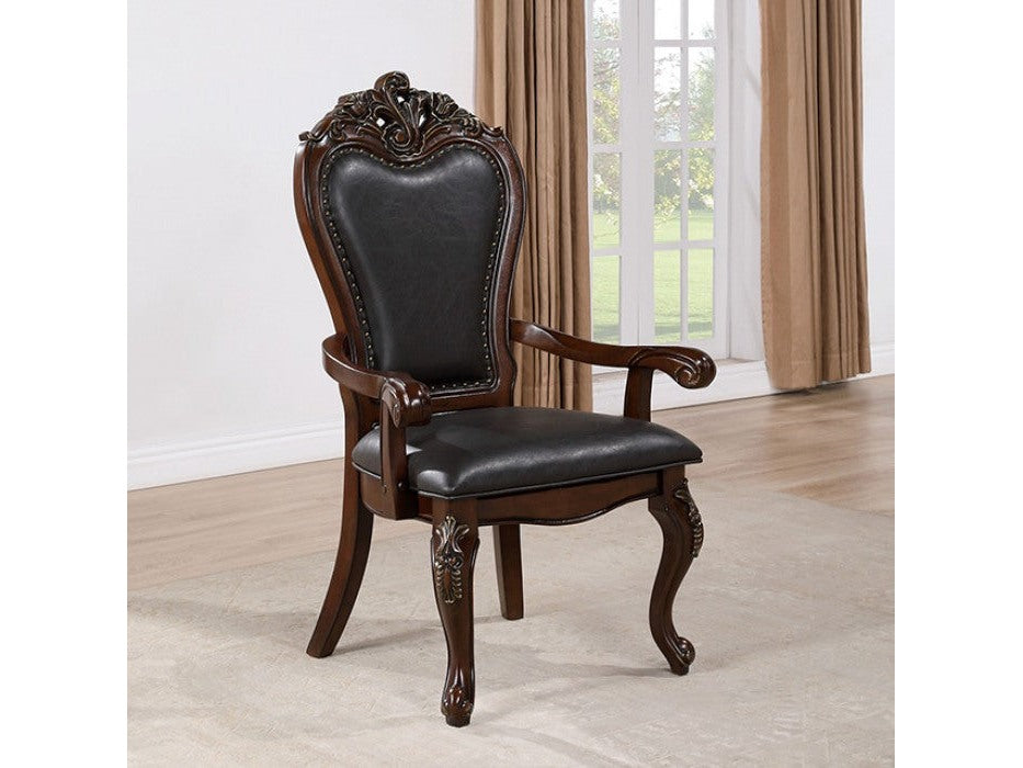 Manzanita Dark Cherry/Black Arm Chair (Set of 2)