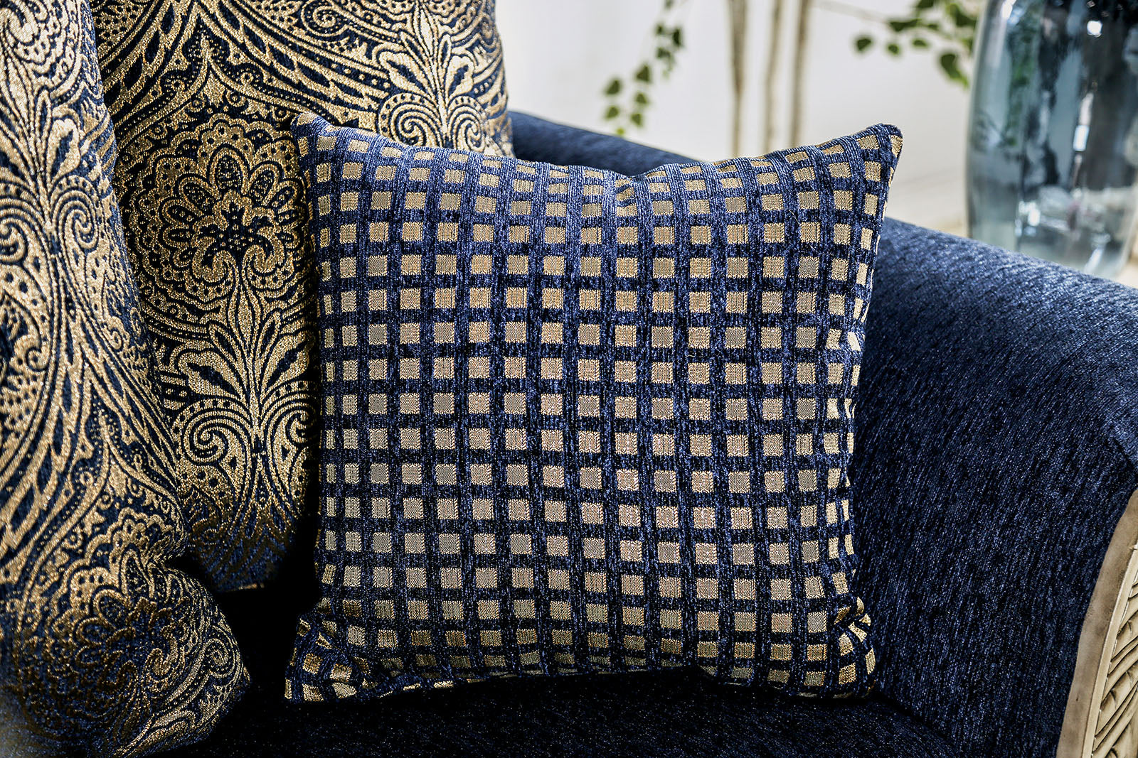 Marinella Royal Blue Sofa & Loveseat