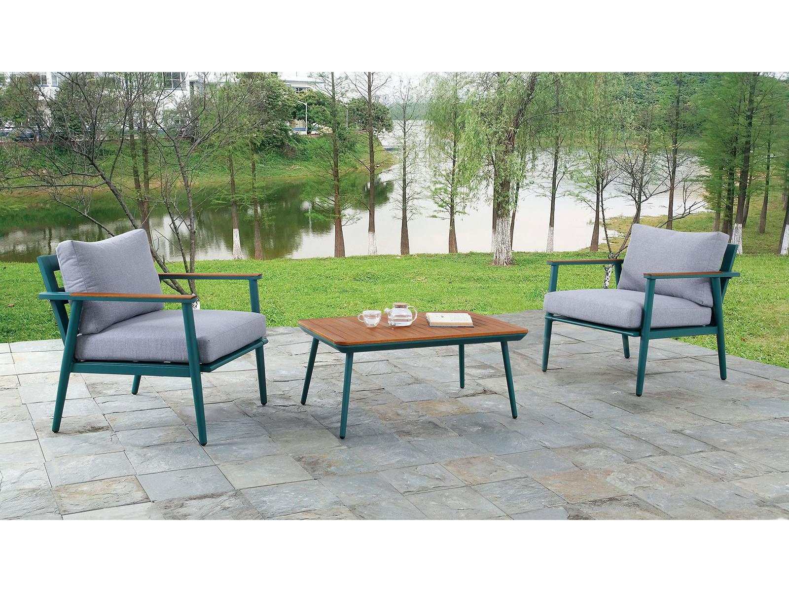 Marsha Gray & Oak 3pc Outdoor Set