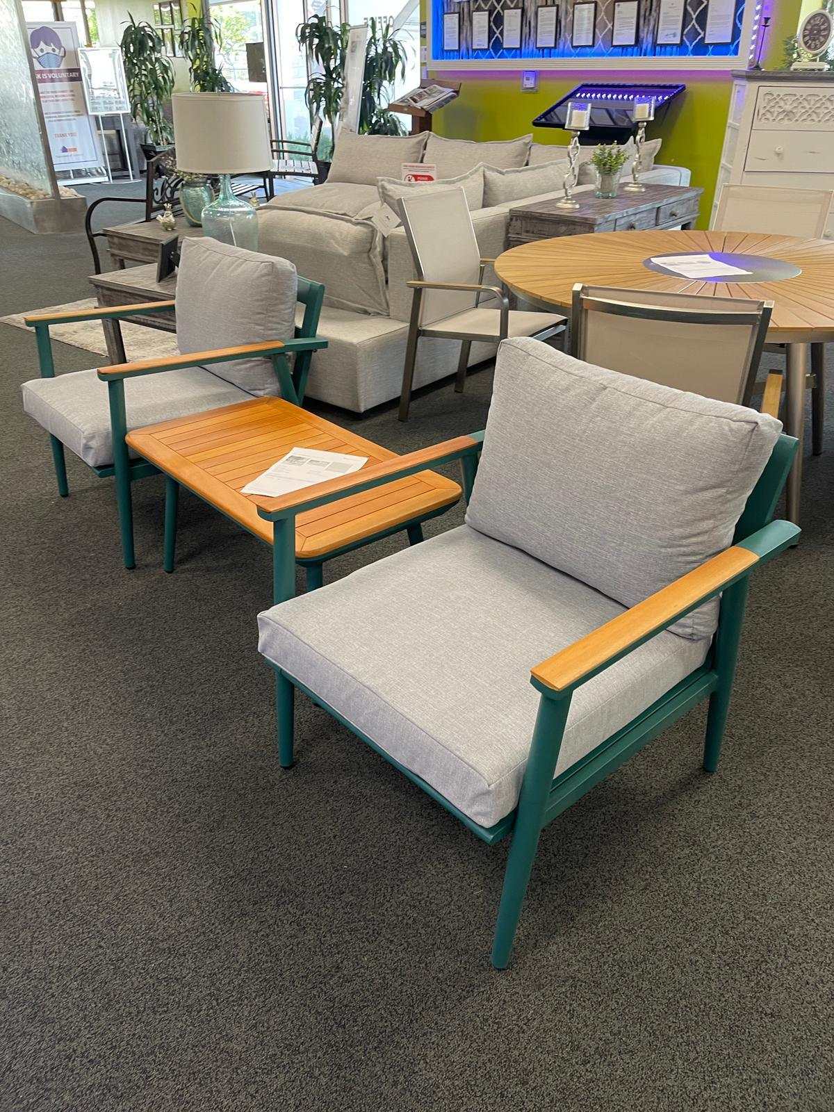 Marsha Gray & Oak 3pc Outdoor Set