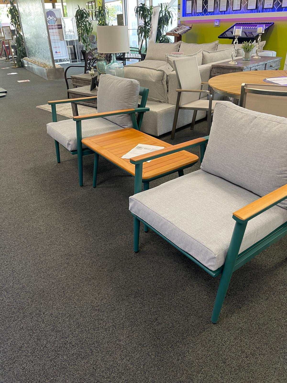 Marsha Gray & Oak 3pc Outdoor Set