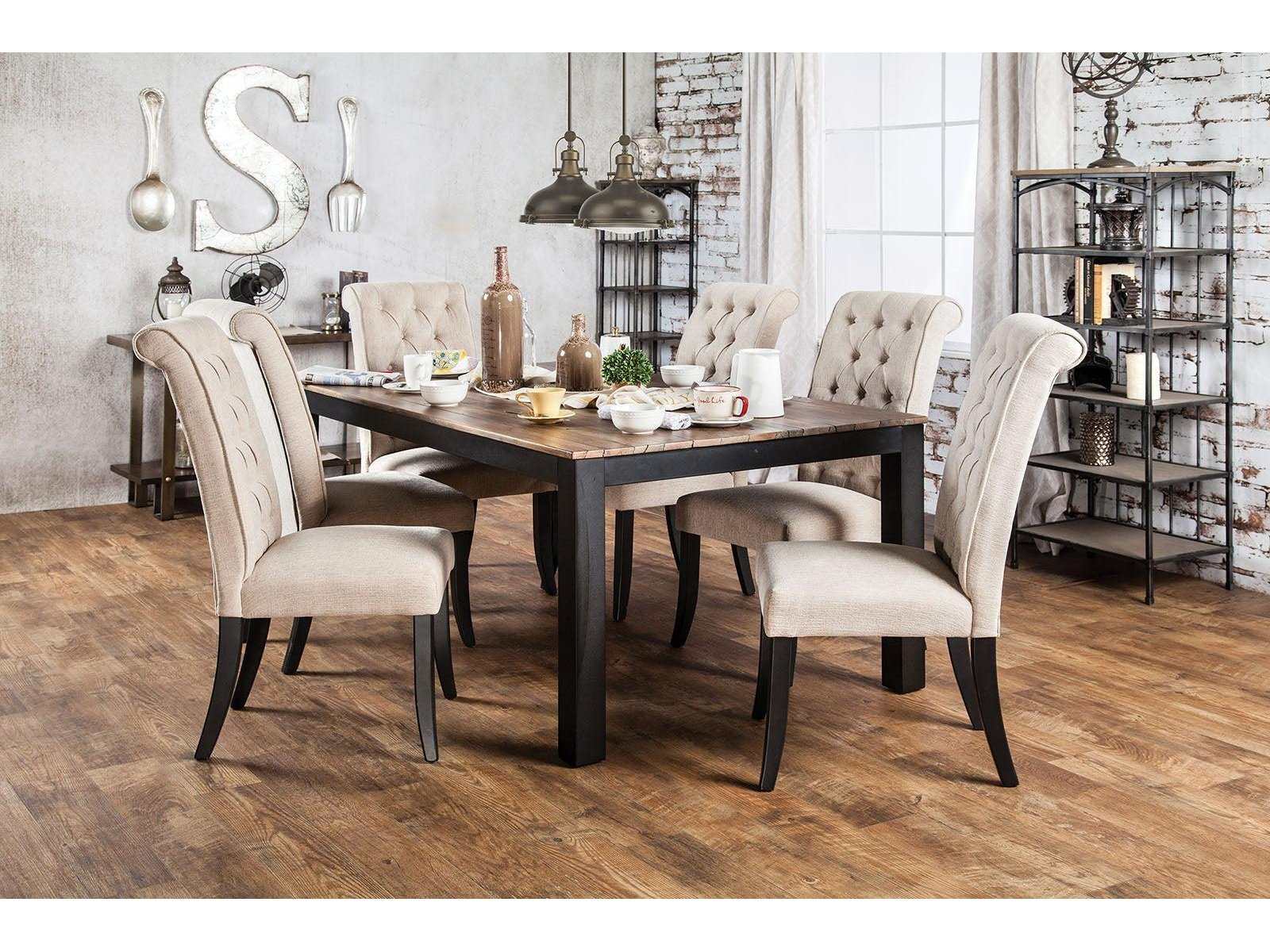 Marshall Rustic Oak Dining Room Set / 7pc