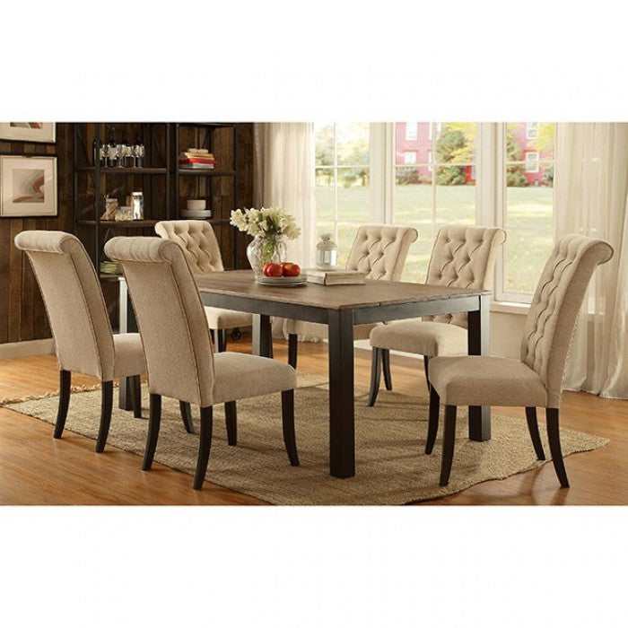 Marshall Rustic Oak Dining Room Set / 7pc