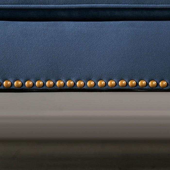 Martinique Blue Stationary Sofa & Loveseat 2pc