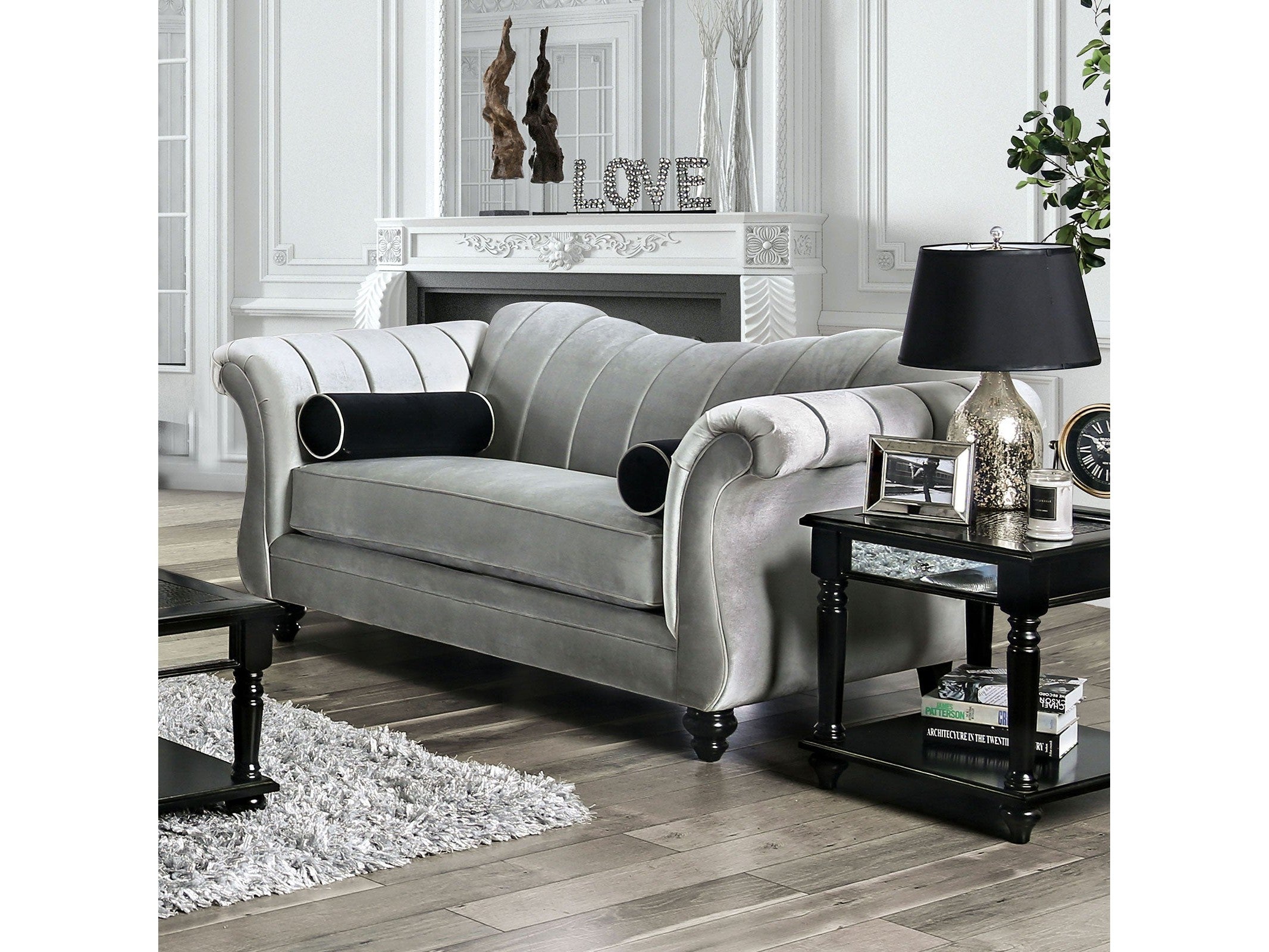 Marvin Pewter Loveseat