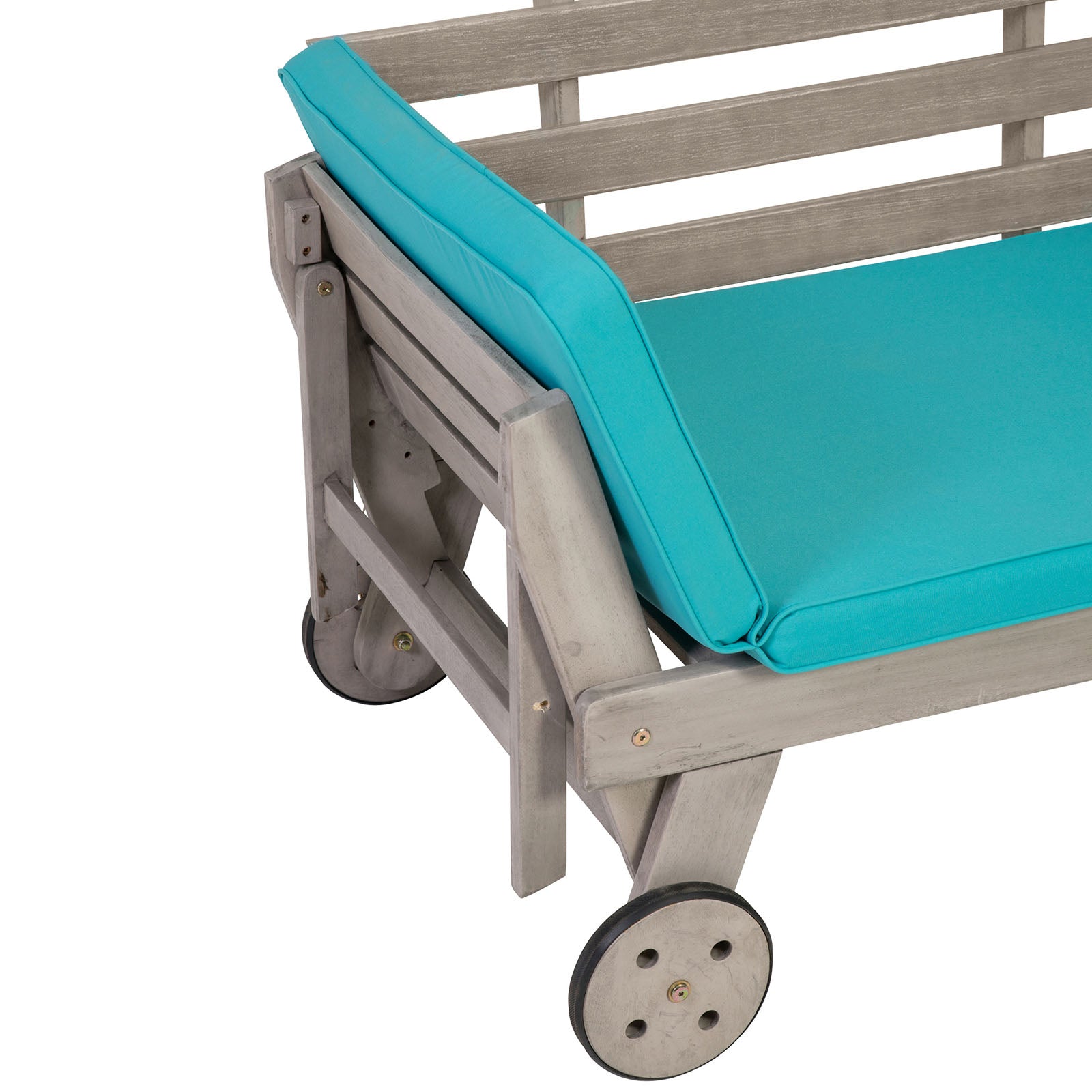 Maui Gray/Turquoise Outdoor Daybed