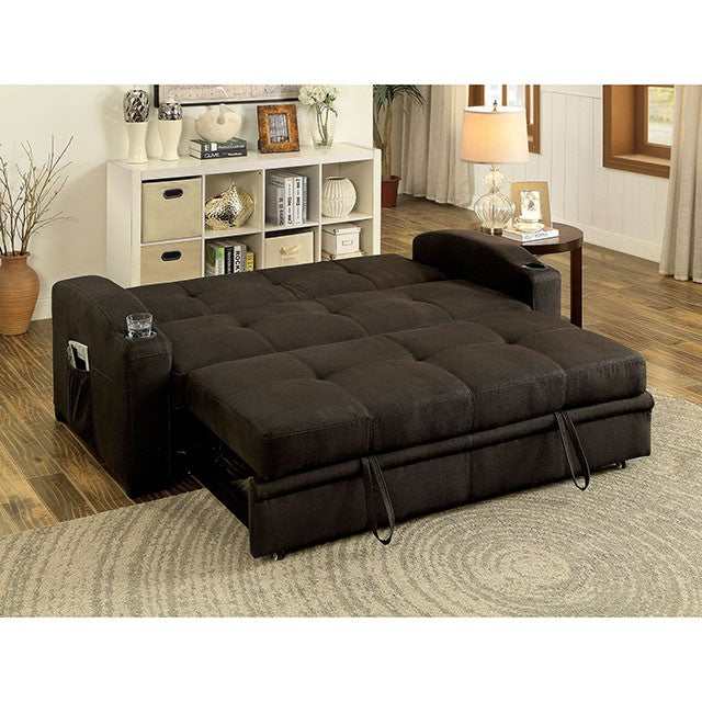 Mavis Dark Brown Futon Sofa