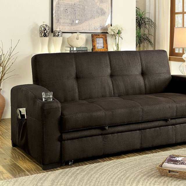 Mavis Dark Brown Futon Sofa