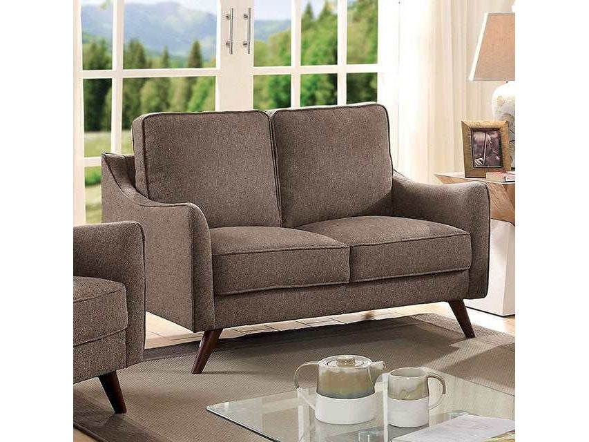 Maxime Light Brown Loveseat