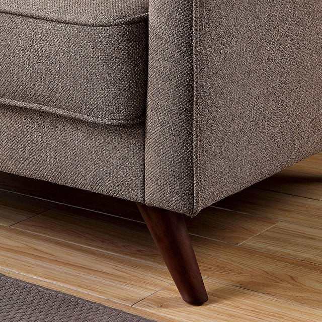 Maxime Light Brown Loveseat